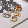 Wholesale Women's Stainless Steel Geometric Light Luxury Style Ring With Electroplating Jewelry Accessories