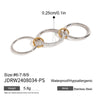 Wholesale Women's Stainless Steel Geometric Light Luxury Style Ring With Electroplating Jewelry Accessories