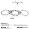 Wholesale Women's Stainless Steel Geometric Light Luxury Style Ring With Electroplating Jewelry Accessories