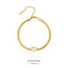 Wholesale Women's Stainless Steel Geometric Love Blade Bracelet With Electroplating Treatment Light Luxury And Simple Fashion Style