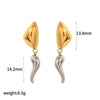 Wholesale Women's Stainless Steel Geometric Love Electroplated Earrings With Highend Sense
