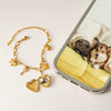 Wholesale Women's Stainless Steel Geometric Love Photo Box Pendant Bracelet With Electroplating Design
