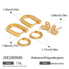Wholesale Women's Stainless Steel Geometric Love Rhinestone Earrings With Electroplating