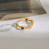 Wholesale Women's Stainless Steel Geometric Love Ring With Electroplating And Retro Style