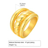 Wholesale Women's Stainless Steel Geometric Multi Layer Twist Fashion Rings With Electroplating