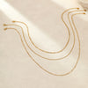 Wholesale Women's Stainless Steel Geometric Multilayer Laminated Chain Necklace With Electroplating Fashion Ol Style