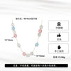 Wholesale Women's Stainless Steel Geometric Natural Stone Dopamine Colored Necklace With Electroplated Calendering Chain