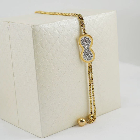 Wholesale Women's Stainless Steel Geometric Necklace Electroplated Style Square Pearl Chain