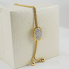 Wholesale Women's Stainless Steel Geometric Necklace Electroplated Style Square Pearl Chain