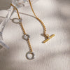 Wholesale Women's Stainless Steel Geometric Necklace With Pvd Furnace Vacuum Real Gold Plating