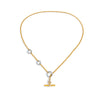 Wholesale Women's Stainless Steel Geometric Necklace With Pvd Furnace Vacuum Real Gold Plating