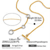 Wholesale Women's Stainless Steel Geometric Necklace With Pvd Furnace Vacuum Real Gold Plating