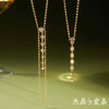 Wholesale Women's Stainless Steel Geometric Necklace With Vacuum Real Gold Plating In Pvd Furnace