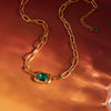 Wholesale Women's Stainless Steel Geometric Necklace With Vacuum Real Gold Plating In Pvd Furnace