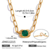 Wholesale Women's Stainless Steel Geometric Necklace With Vacuum Real Gold Plating In Pvd Furnace