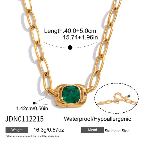 Wholesale Women's Stainless Steel Geometric Necklace With Vacuum Real Gold Plating In Pvd Furnace