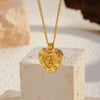 Wholesale Women's Stainless Steel Geometric Ocean Style Electroplated Necklace