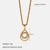 Wholesale Women's Stainless Steel Geometric Ocean Style Electroplated Necklace