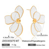 Wholesale Women's Stainless Steel Geometric Oil Drop Earrings With Electroplating Processing