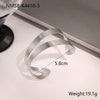 Wholesale Women's Stainless Steel Geometric Open Bracelet With Electroplating Design