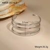 Wholesale Women's Stainless Steel Geometric Open Bracelet With Electroplating Design