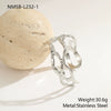 Wholesale Women's Stainless Steel Geometric Open Bracelet With Electroplating Design
