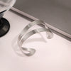 Wholesale Women's Stainless Steel Geometric Open Bracelet With Electroplating Design