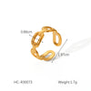 Wholesale Women's Stainless Steel Geometric Open Ring Bracelet With Electroplating