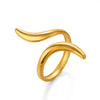 Wholesale Women's Stainless Steel Geometric Open Ring 18K Goldplated