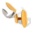 Wholesale Women's Stainless Steel Geometric Open Ring With Electroplating And Ins Style