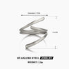 Wholesale Women's Stainless Steel Geometric Open Ring With Electroplating Design
