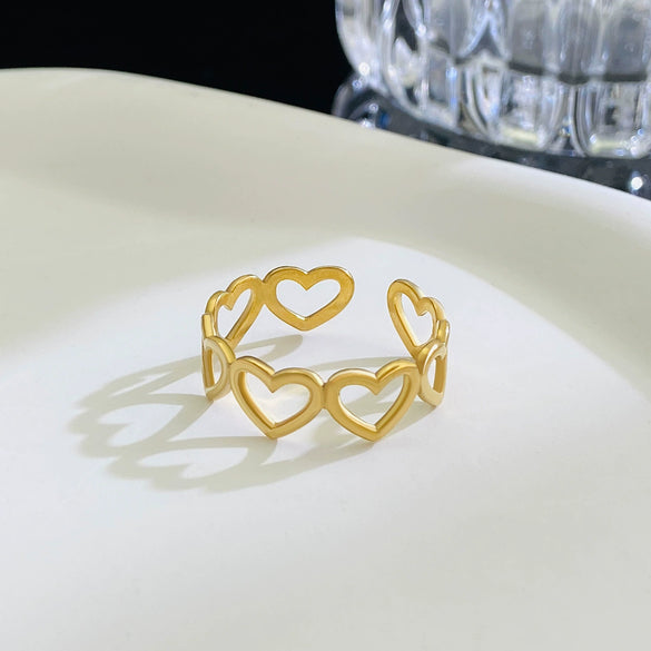 Wholesale Women's Stainless Steel Geometric Open Ring With Polishing Treatment