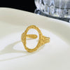 Wholesale Women's Stainless Steel Geometric Open Ring With Polishing Treatment