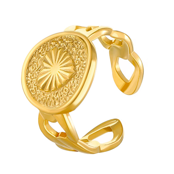 Wholesale Women's Stainless Steel Geometric Open Ring With Polishing Treatment