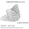 Wholesale Women's Stainless Steel Geometric Open Ring With Vacuum Real Gold Plating In Pvd Furnace Jewelry Accessory