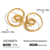 Wholesale Women's Stainless Steel Geometric Original Design Electroplated Rotating Earrings