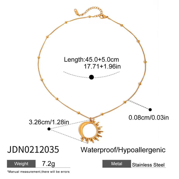 Wholesale Women's Stainless Steel Geometric Original Design Electroplated Sun Moon Hollow Star Moon Earrings