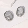 Wholesale Women's Stainless Steel Geometric Oval Exaggerated High End Non Fading Earrings With Electroplating