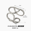 Wholesale Women's Stainless Steel Geometric Oval Ring With Electroplating Treatment