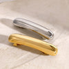 Wholesale Women's Stainless Steel Geometric Oval Spring Clip Hairpin Jewelry With Electroplating Treatment