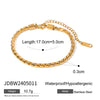 Wholesale Women's Stainless Steel Geometric Pattern Electroplated Chain Bracelet Jewelry