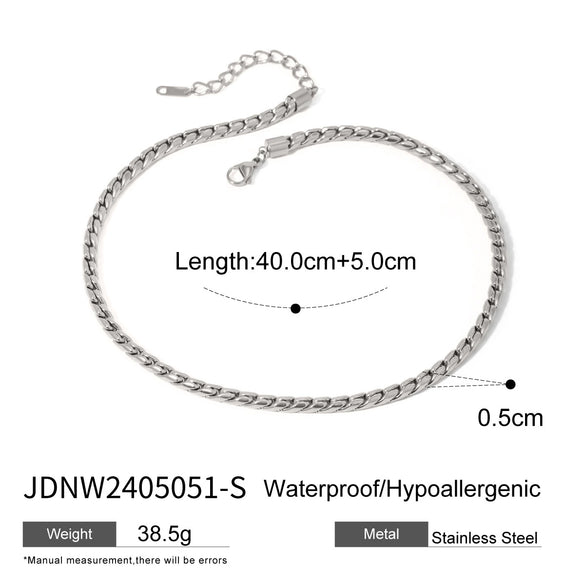 Wholesale Women's Stainless Steel Geometric Pattern Electroplated Chain Bracelet Jewelry