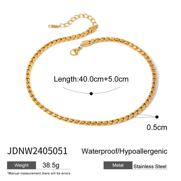 Wholesale Women's Stainless Steel Geometric Pattern Electroplated Chain Bracelet Jewelry