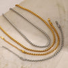 Wholesale Women's Stainless Steel Geometric Pattern Electroplated Chain Bracelet Jewelry