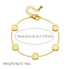 Wholesale Women's Stainless Steel Geometric Pattern Electroplated Fashion Simple Temperament Round Bracelet