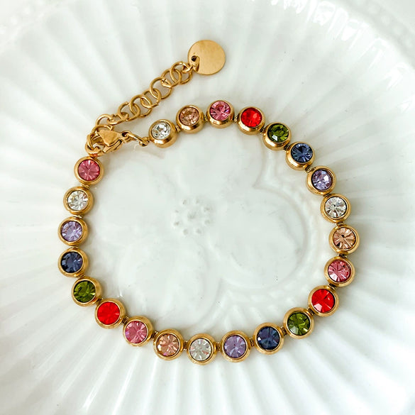 Wholesale Women's Stainless Steel Geometric Pattern Vacuum Electroplated Exquisite Bracelet