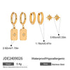 Wholesale Women's Stainless Steel Geometric Plain Ring Earrings With Electroplating