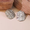 Wholesale Women's Stainless Steel Geometric Potato Chips Earrings With Electroplating