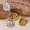 Wholesale Women's Stainless Steel Geometric Potato Chips Earrings With Electroplating
