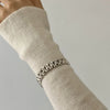 Wholesale Women's Stainless Steel Geometric Retro Exquisite Bracelet With Electroplating And White Rhinestones